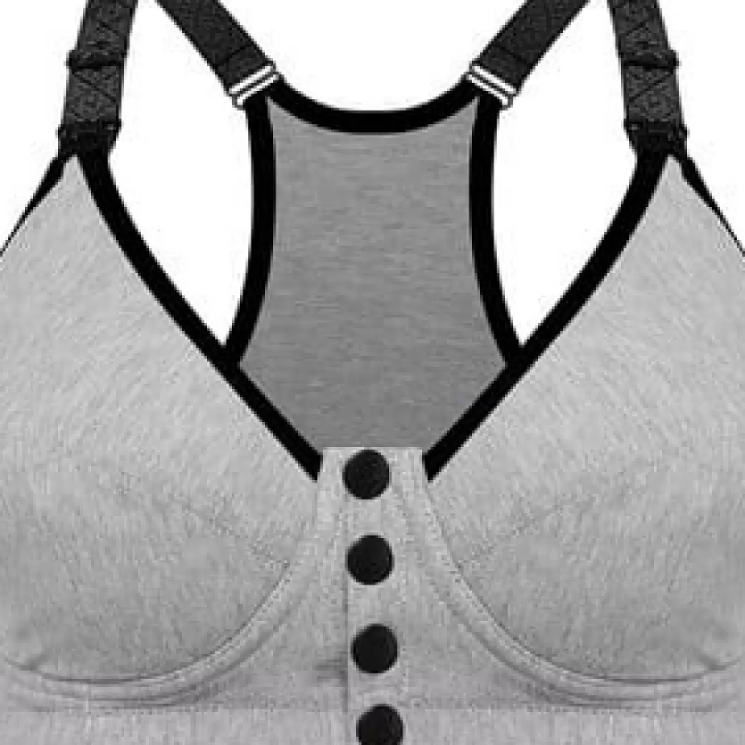 4 buttons front open bra