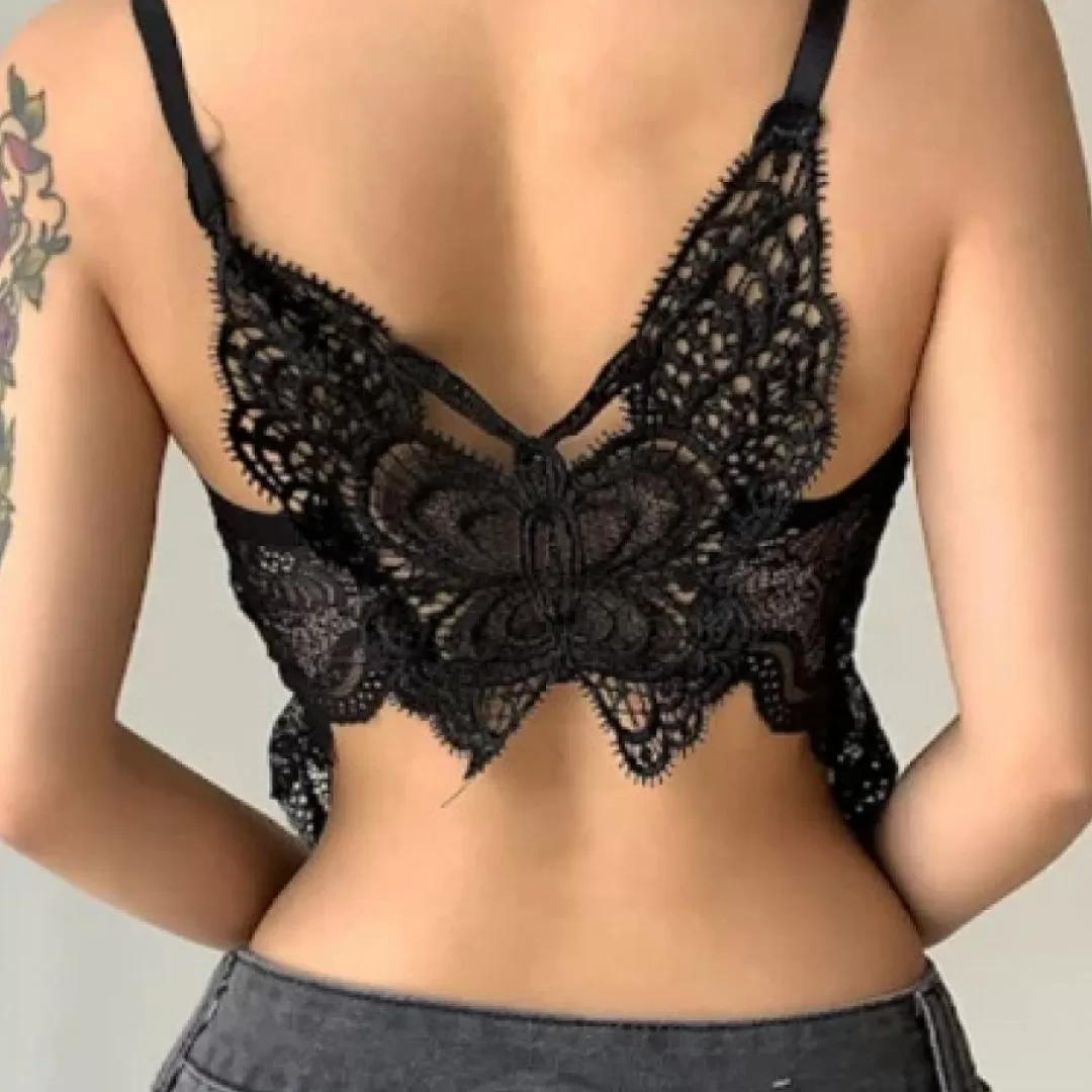 Sexy butterfly lace camisole