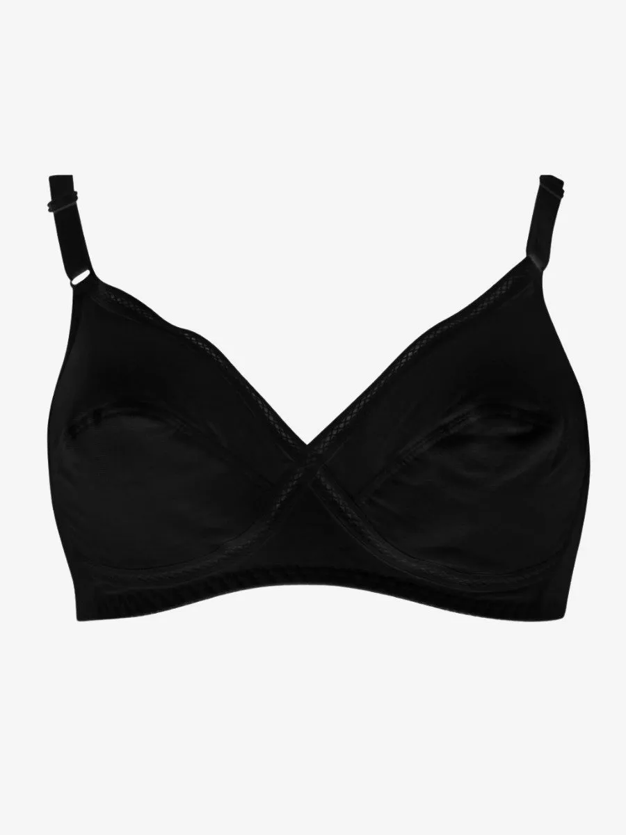 Black Cotton Bra