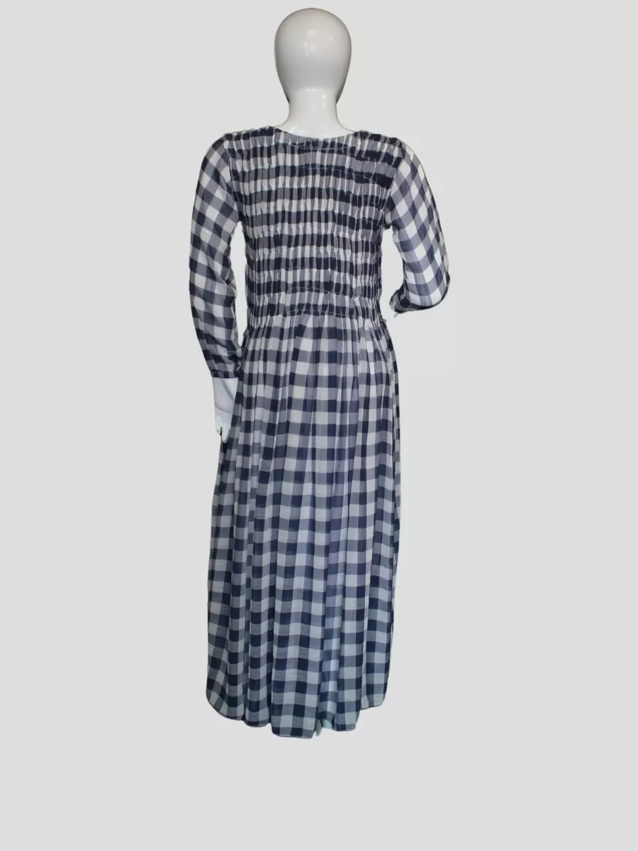 Checked maxi dress Pure Chiffon