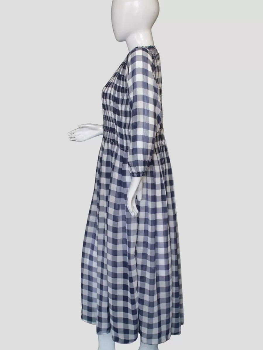 Checked maxi dress Pure Chiffon