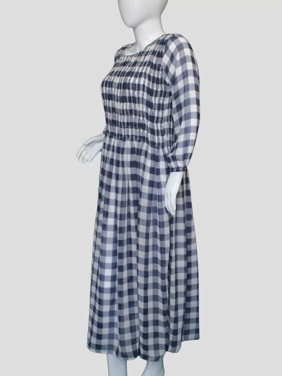 Checked maxi dress Pure Chiffon