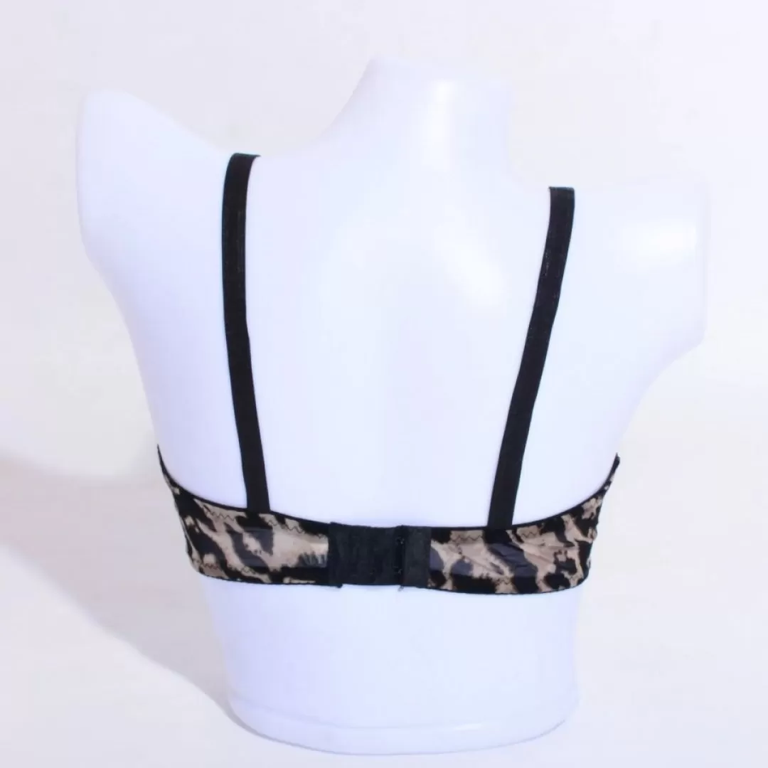 Cheetah printed non padded bra