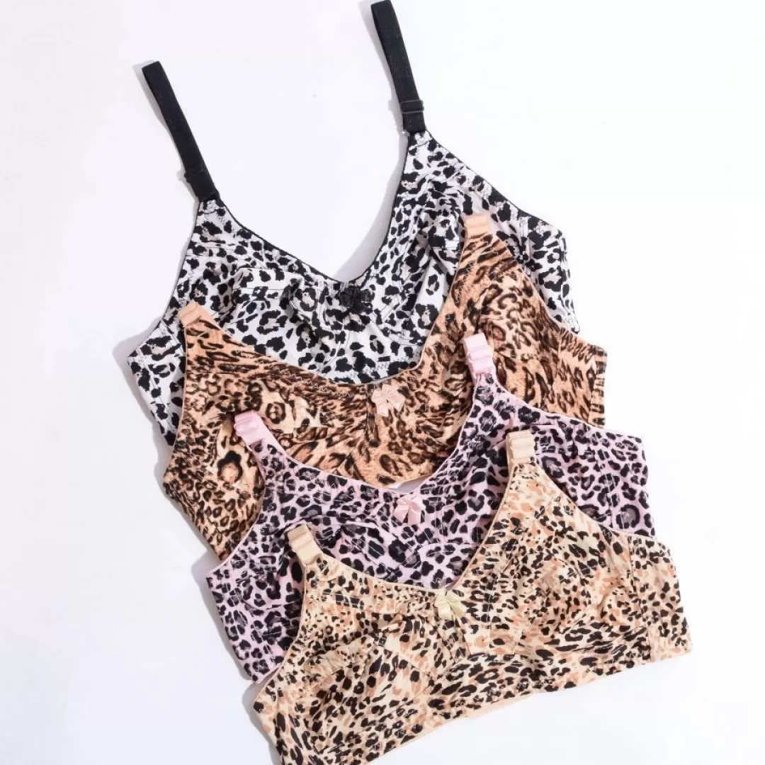 Cheetah printed non padded bra