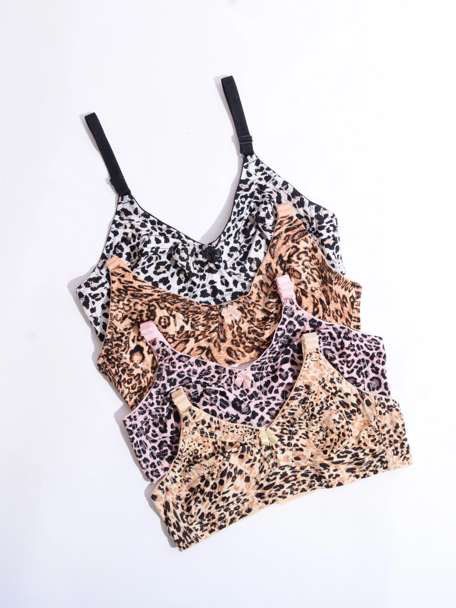 Cheetah printed non padded bra