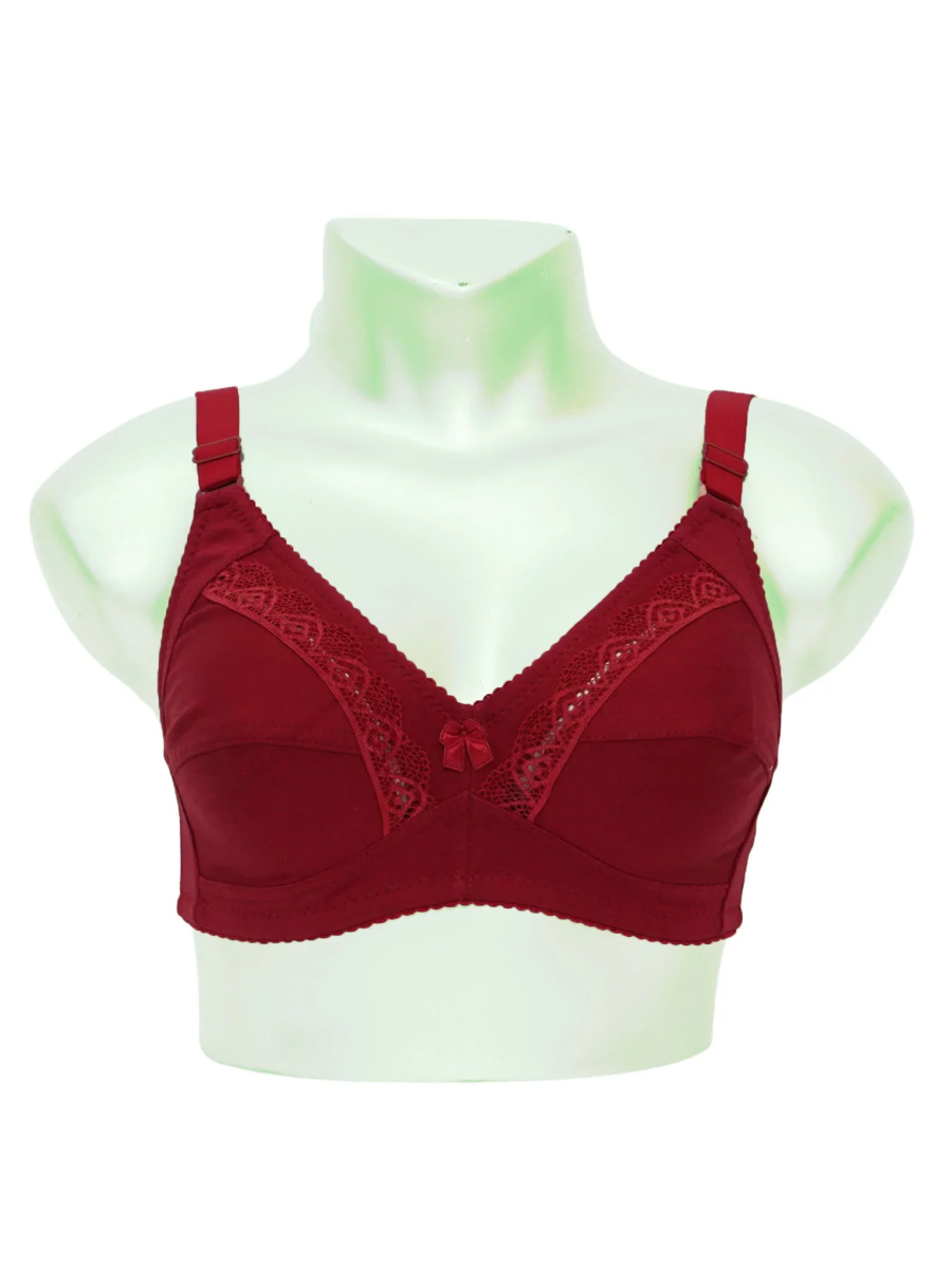 Front lace cotton bra