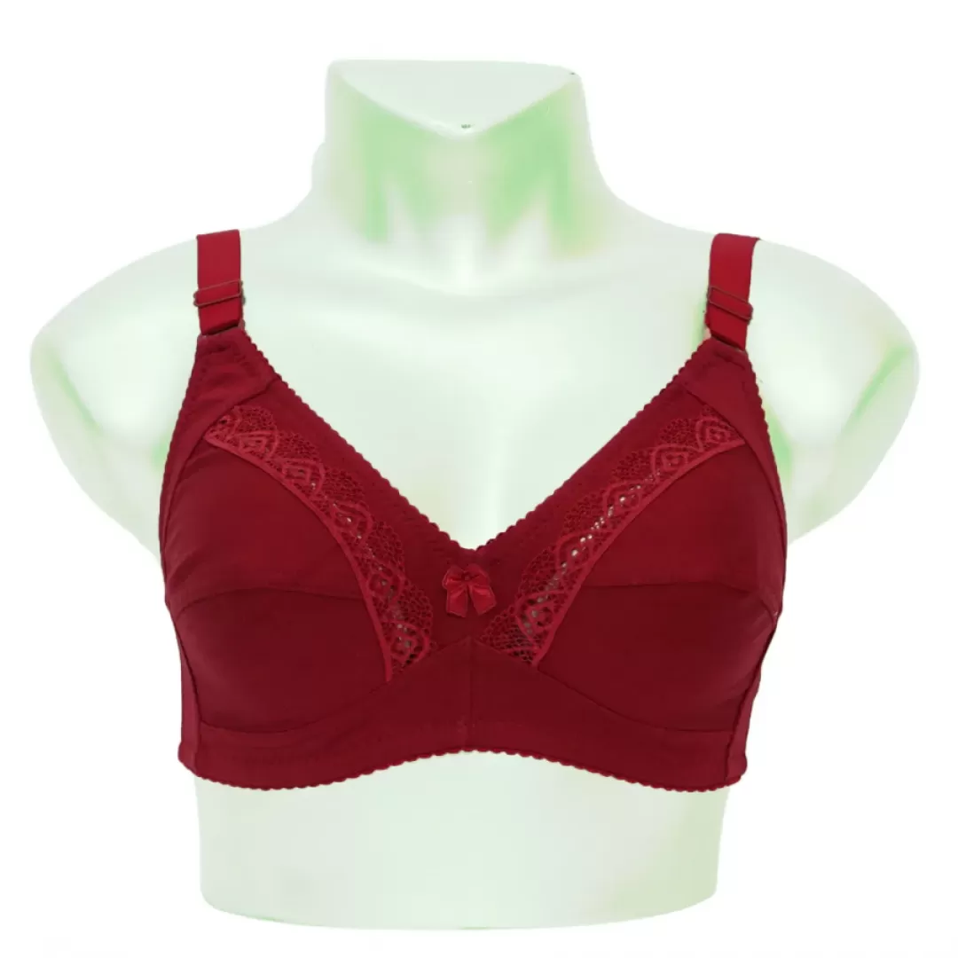 Front lace cotton bra