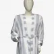 White and Gray Checked Gown Abaya