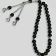 Black Sulemani Aqeeq Stone Tasbeeh 33 Beads 35 Grams