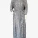 Grey Leheriya Chiffon Maxi Dress