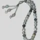 Grey Shajri Aqeeq Stone Tasbeeh Counter 60 Grams 33 Beads