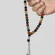 Multi Colour Sulemani Aqeeq Stone Tasbeeh 60 Grams Counter 33 Beads