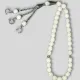 White Sadaf Stone Tasbih 33 Beads 27 Grams