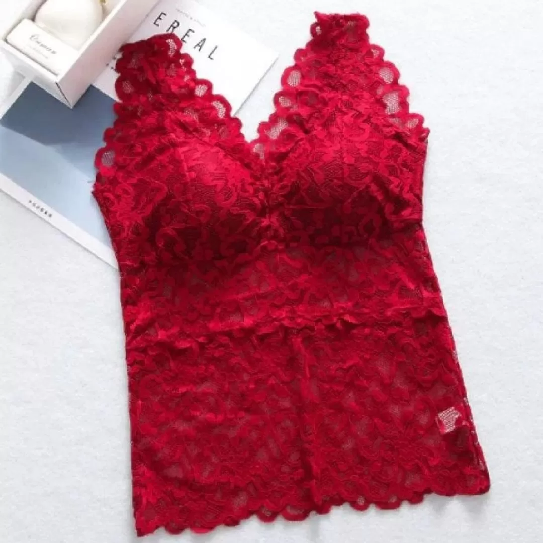 Longline crochet top