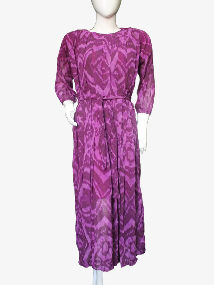 Purple long Chiffon Maxi Dress Casual