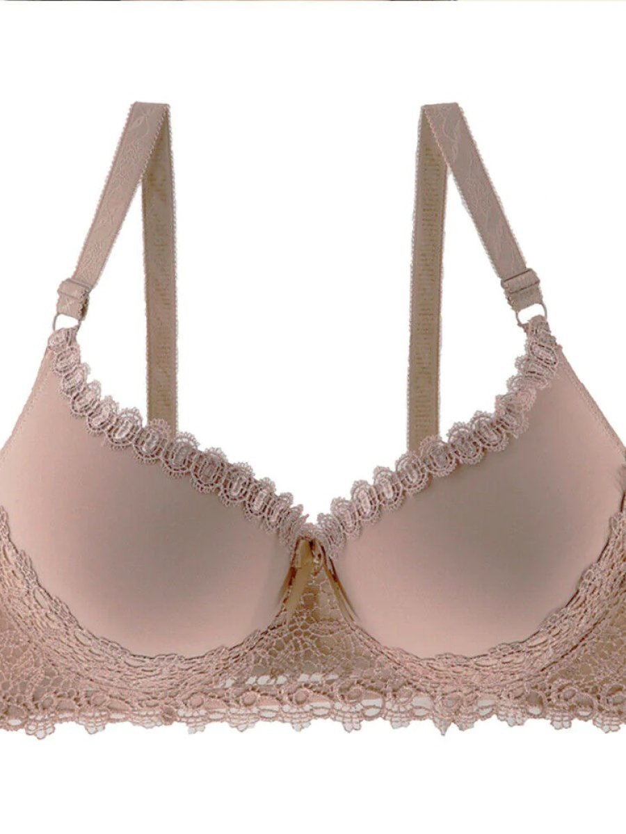 Push up padded lace embroidery Bra