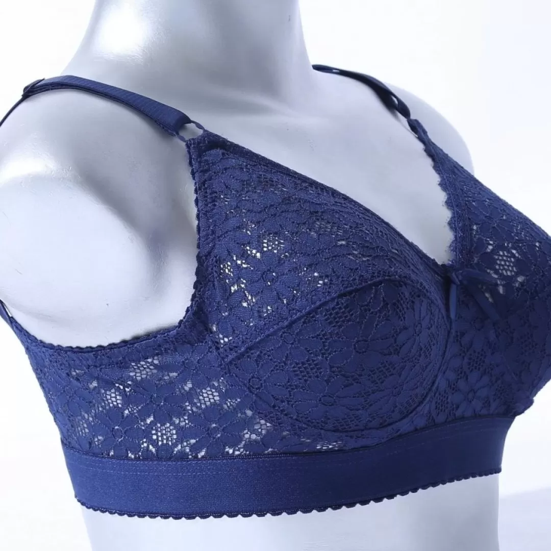 Soft net non-padded bra