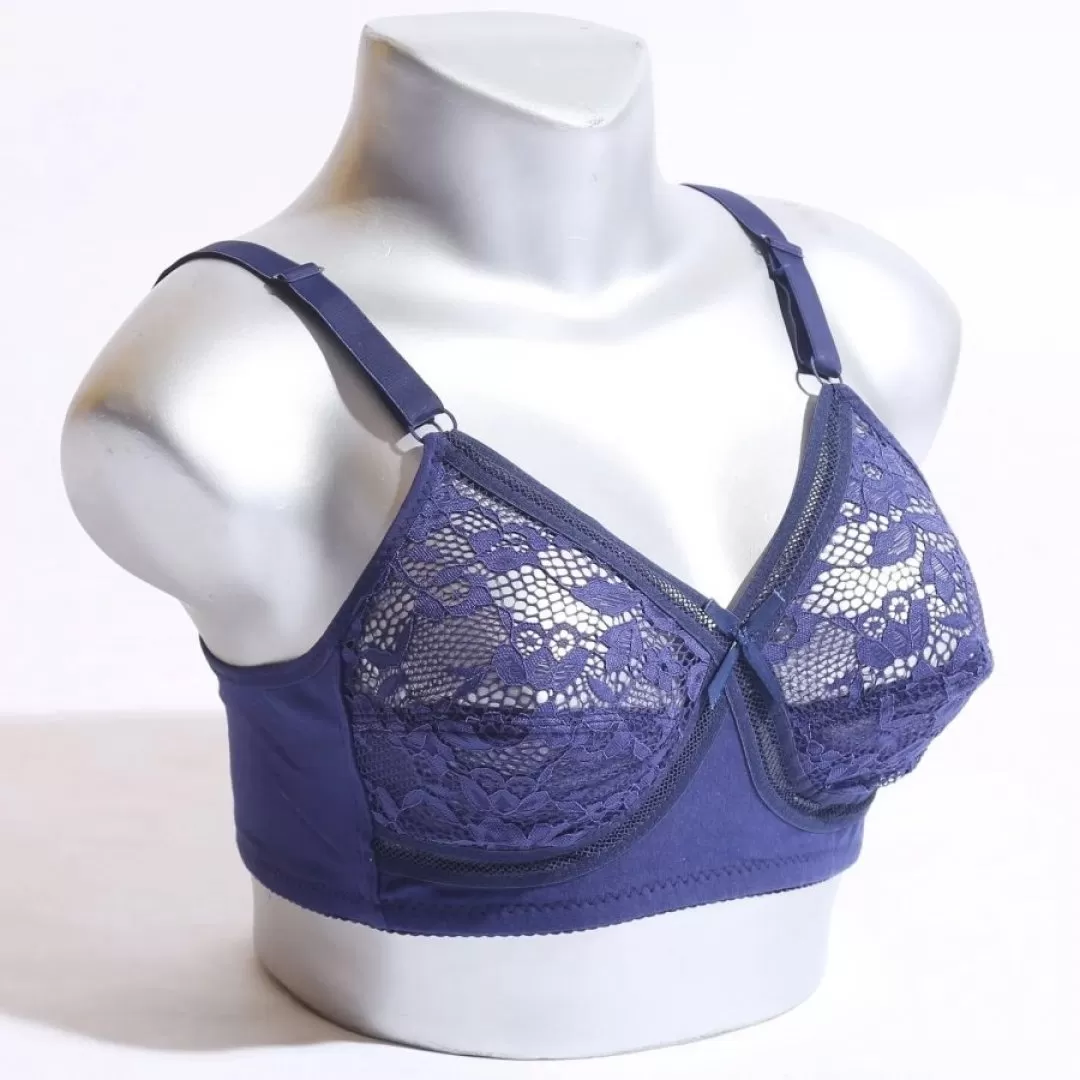 Soft net non-padded bra