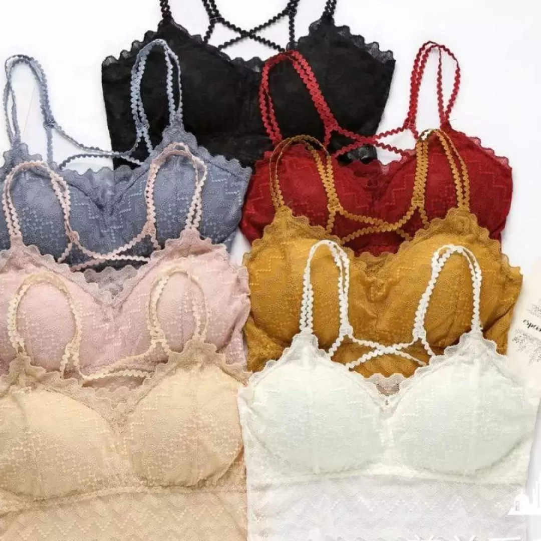 Spaghetti strap bra-3 pack