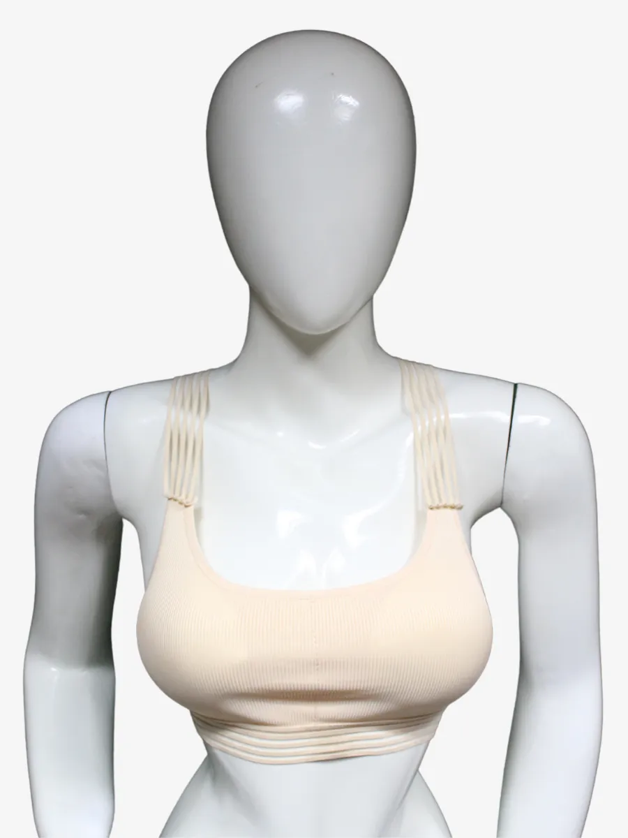 Strappy Sports Bra for Women -Cross Back