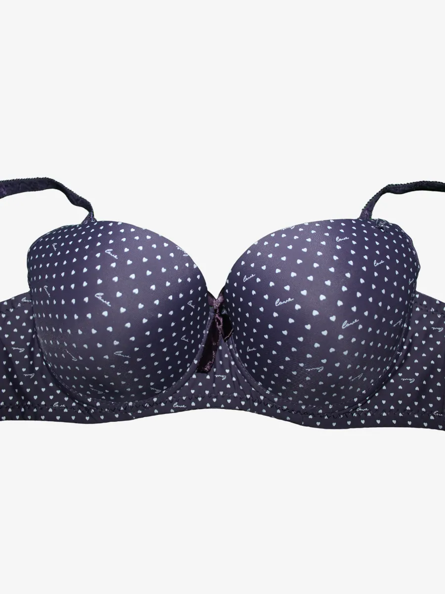 Underwire dotted padded bra