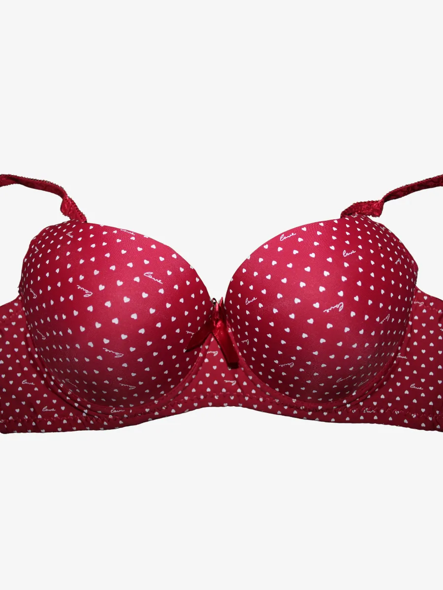 Underwire dotted padded bra